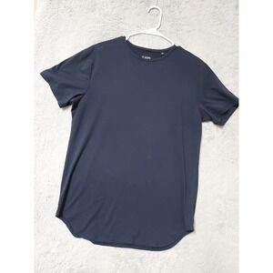 Cuts Shirt Mens Large Navy Blue Pyca Pro Curve Hem Short Sleeve Tee Training L